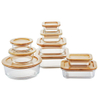 High Borosilicate Glass Storage Food Containe with Bamboo Lid