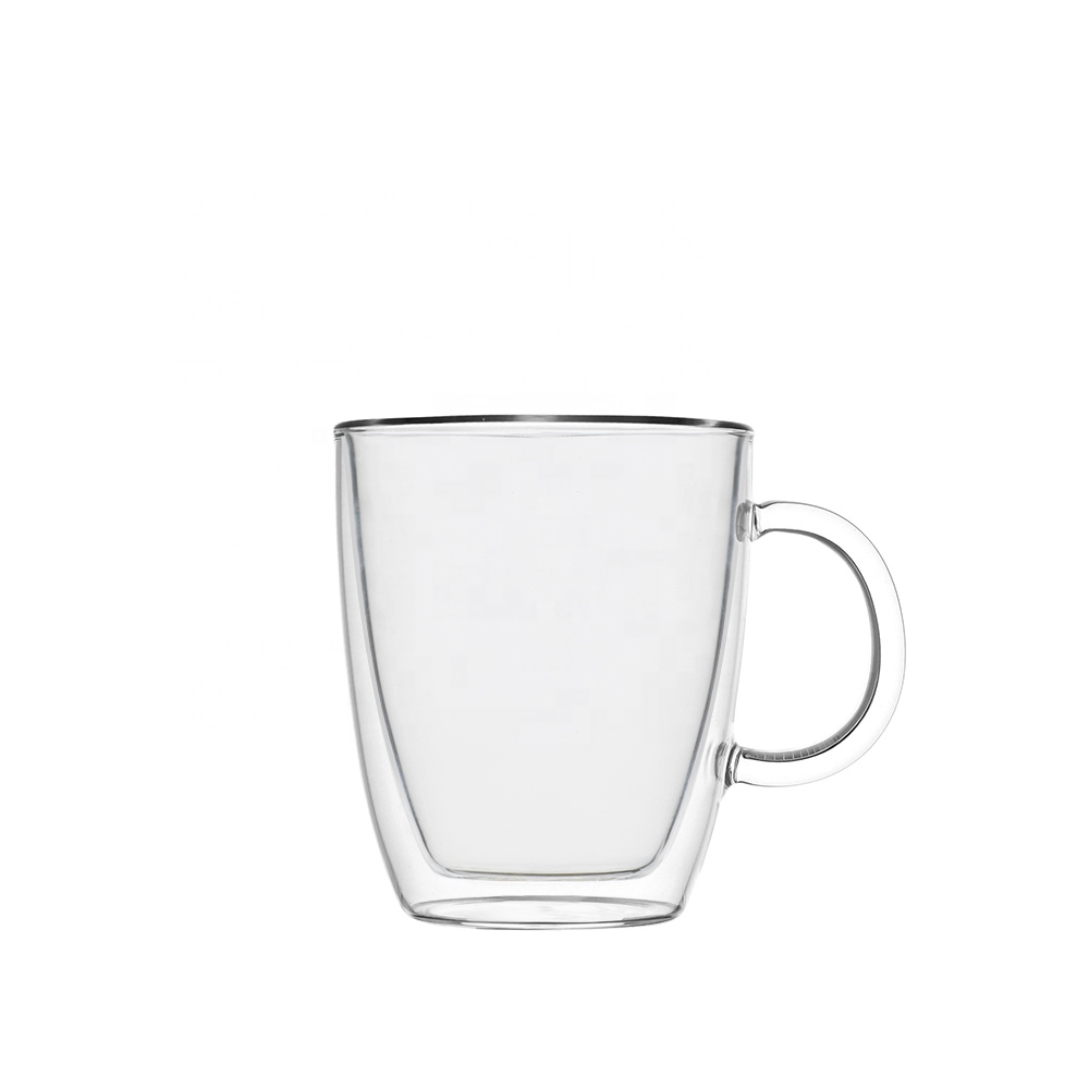 New Style Borosilicate Glass Double Wall Cup Mug