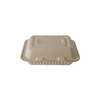 Wholesale Biodegradable Tableware Sugarcane Bagasse Clamshell Paper Pulp Packaging Lunch Box