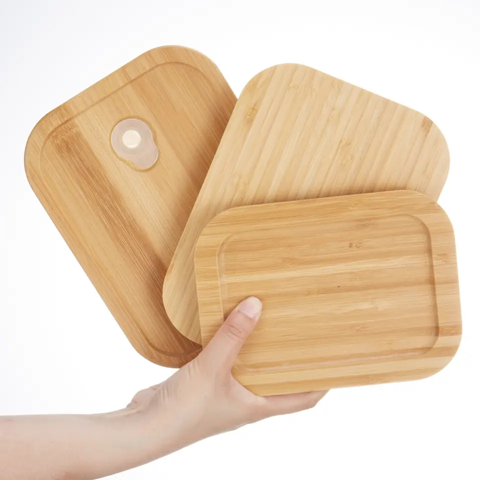 High Borosilicate Glass Storage Food Containe with Bamboo Lid