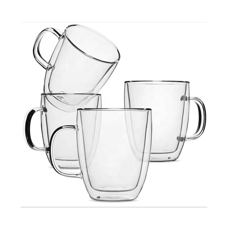 New Style Borosilicate Glass Double Wall Cup Mug