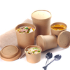 Disposable Kraft Soup Bowl Paper Round Food Container Soup Container