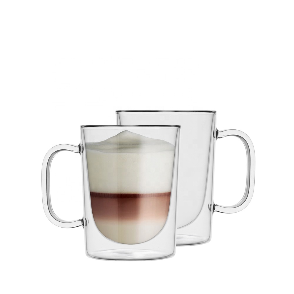 New Style Borosilicate Glass Double Wall Cup Mug