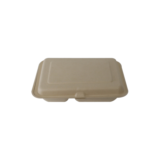  Biodegradable Tableware Sugarcane Bagasse Clamshell Paper Pulp Packaging Lunch Box Wholesale Supplier