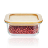 High Borosilicate Glass Storage Food Containe with Bamboo Lid