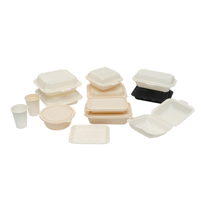 Cornstarch containers, Plates, Bowls, Clamshell Boxes