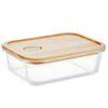 High Borosilicate Glass Storage Food Containe with Bamboo Lid