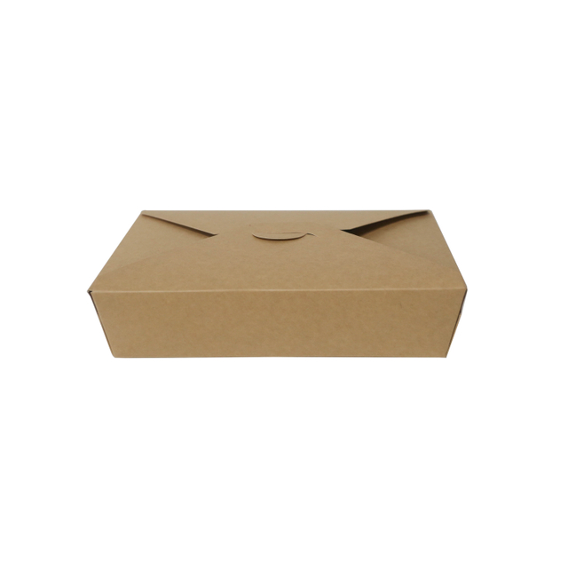 Disposable Kraft Lunch Box Paper Food Container 