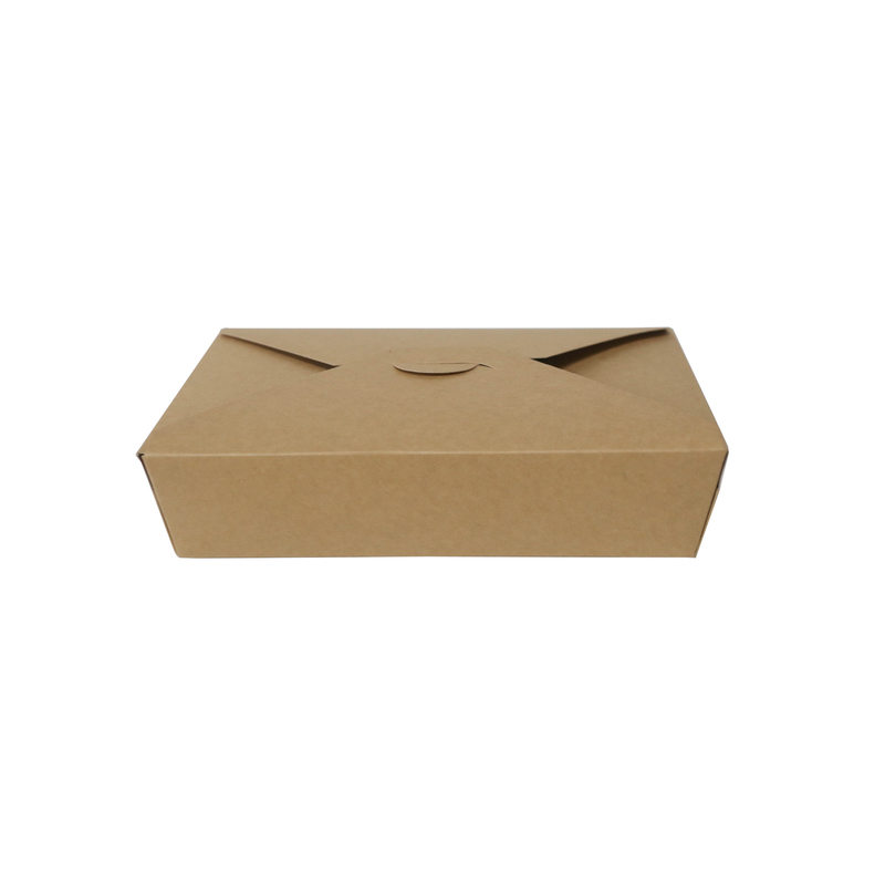 Disposable Kraft Lunch Box Paper Food Container 