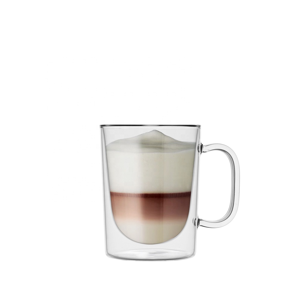 New Style Borosilicate Glass Double Wall Cup Mug